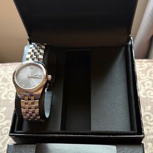 Movado Silver and Black Bracelet Watch